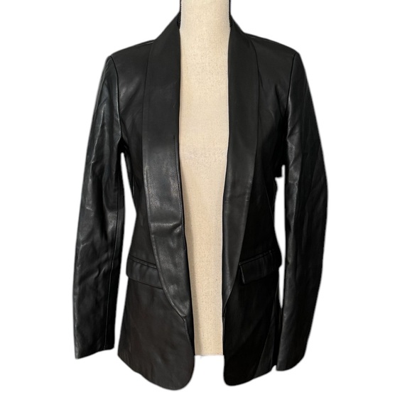 Genuine leather blazer